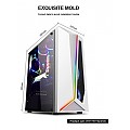 Gabinete Gamer Ruix White Artic Mid Tower Ventana Lateral RGB