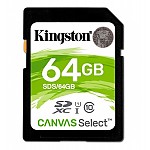 Memoria SDXC Kingston SDS/64GB Canvas Select 80MB/s C10